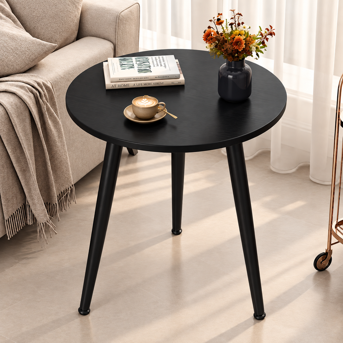Nook Coffee Table with Golden/Black Metal Legs