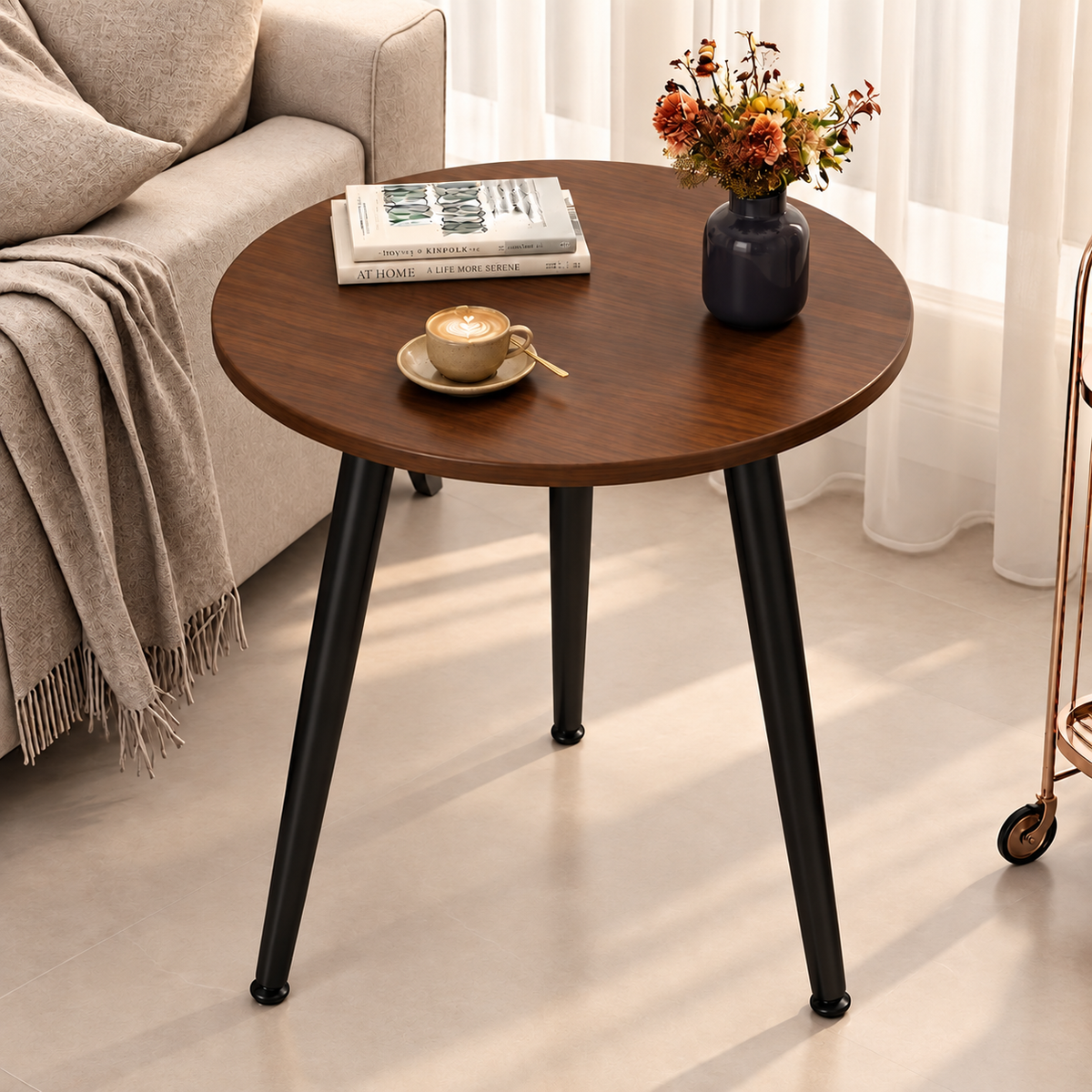 Nook Coffee Table with Golden/Black Metal Legs