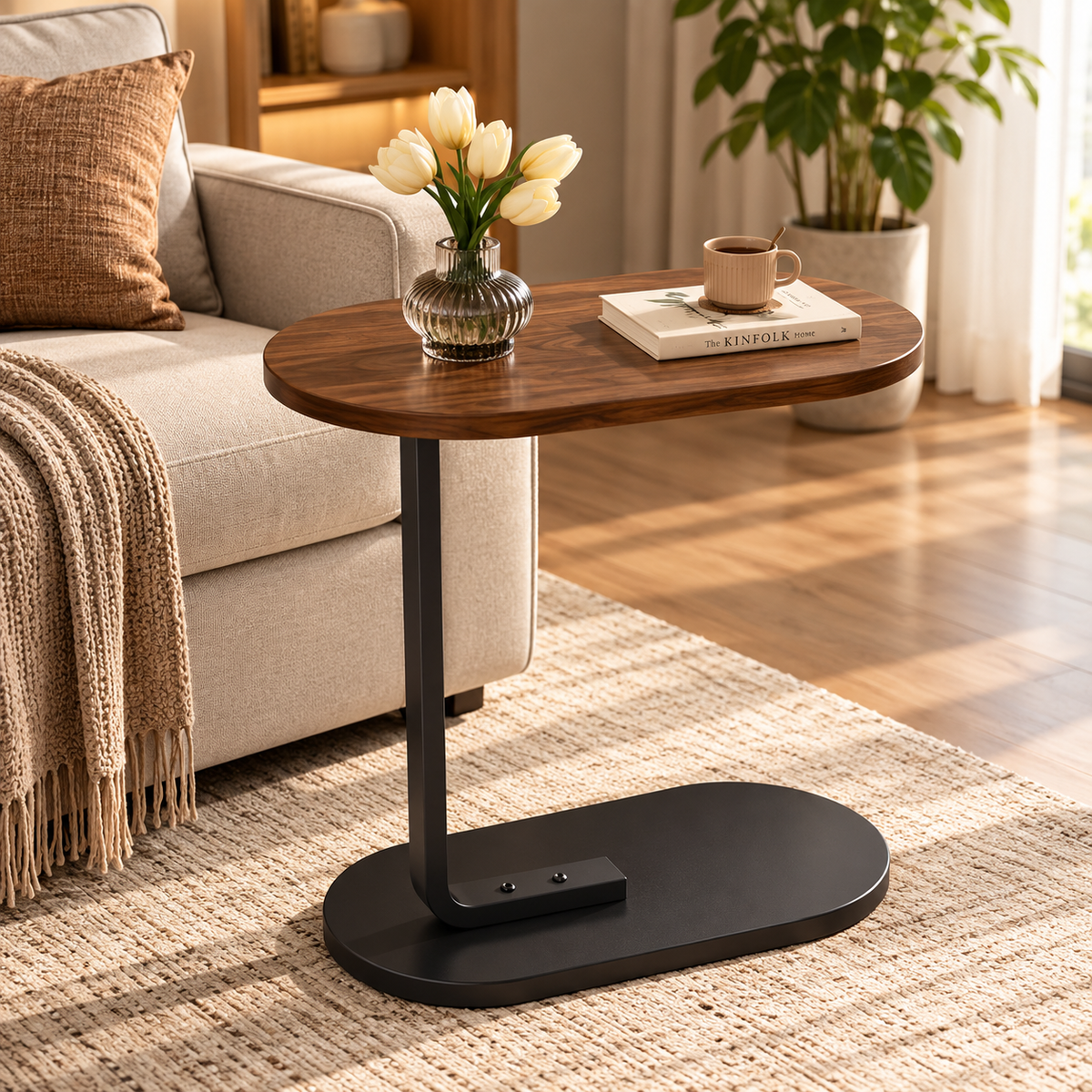 C-Shaped Side Table