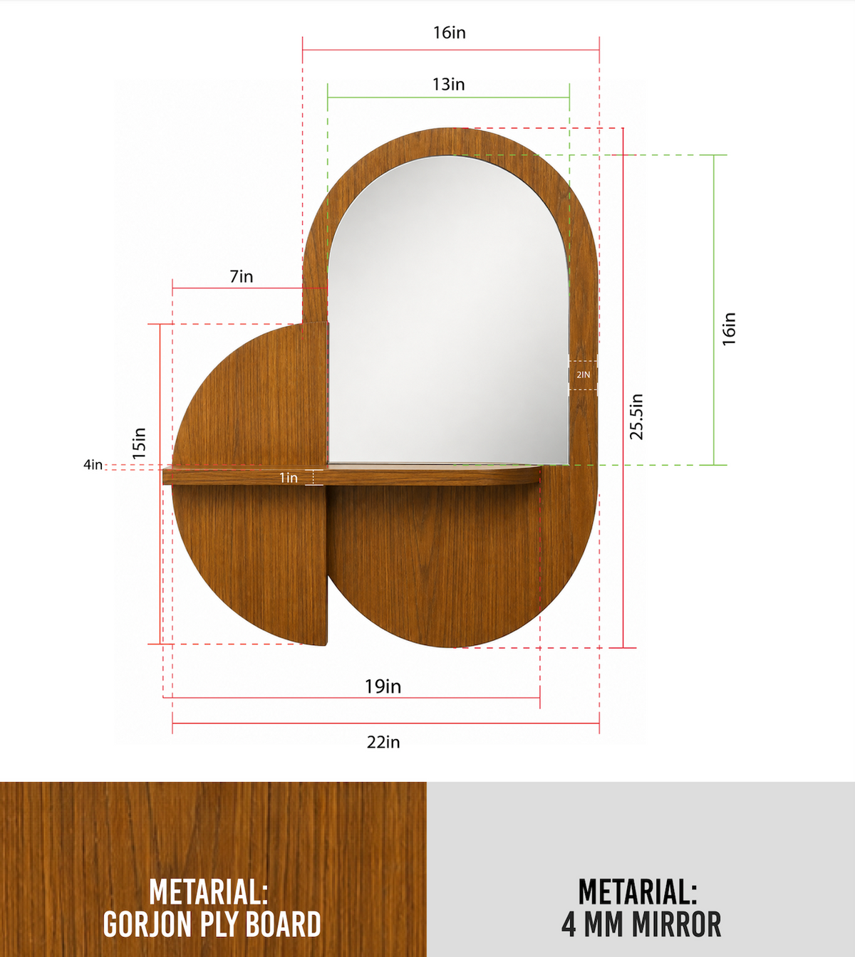 Oval Wall Mirror by Nook